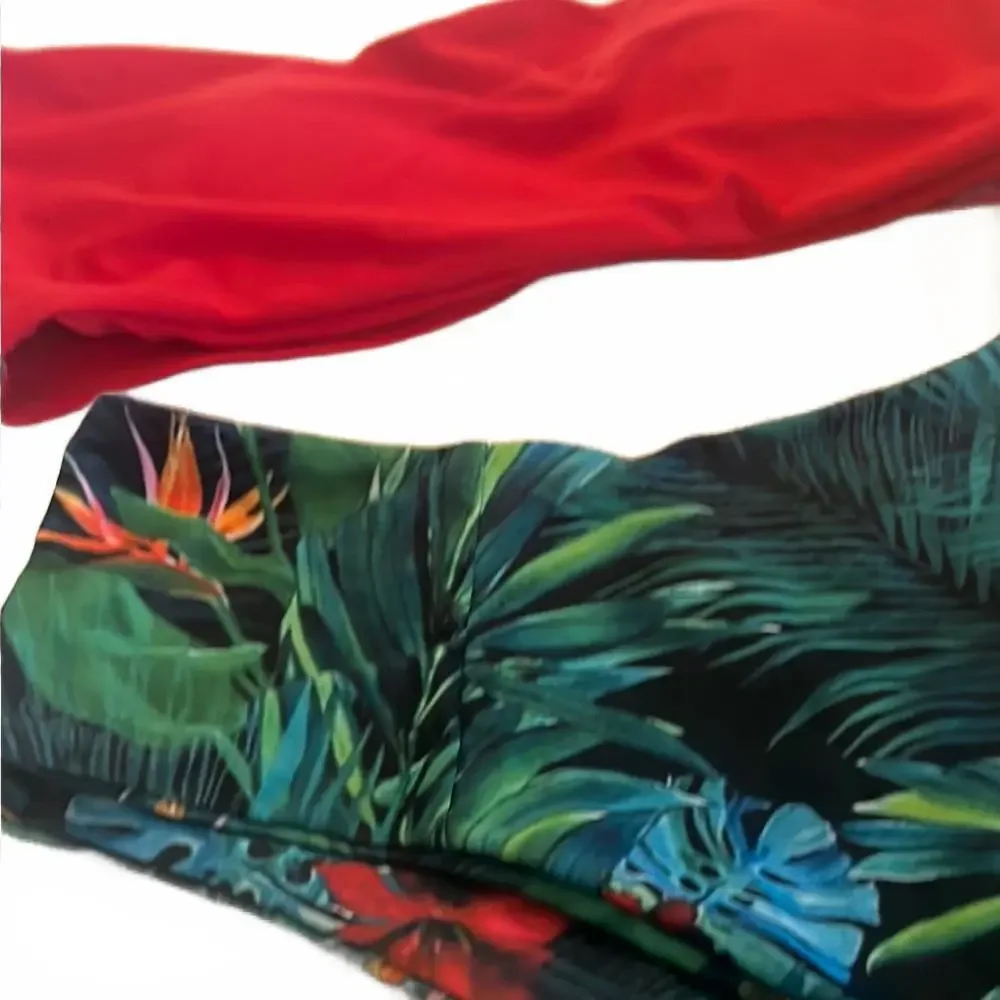 Tropical Print High-Waisted Bikini Set NWOT - Picture 4 of 8